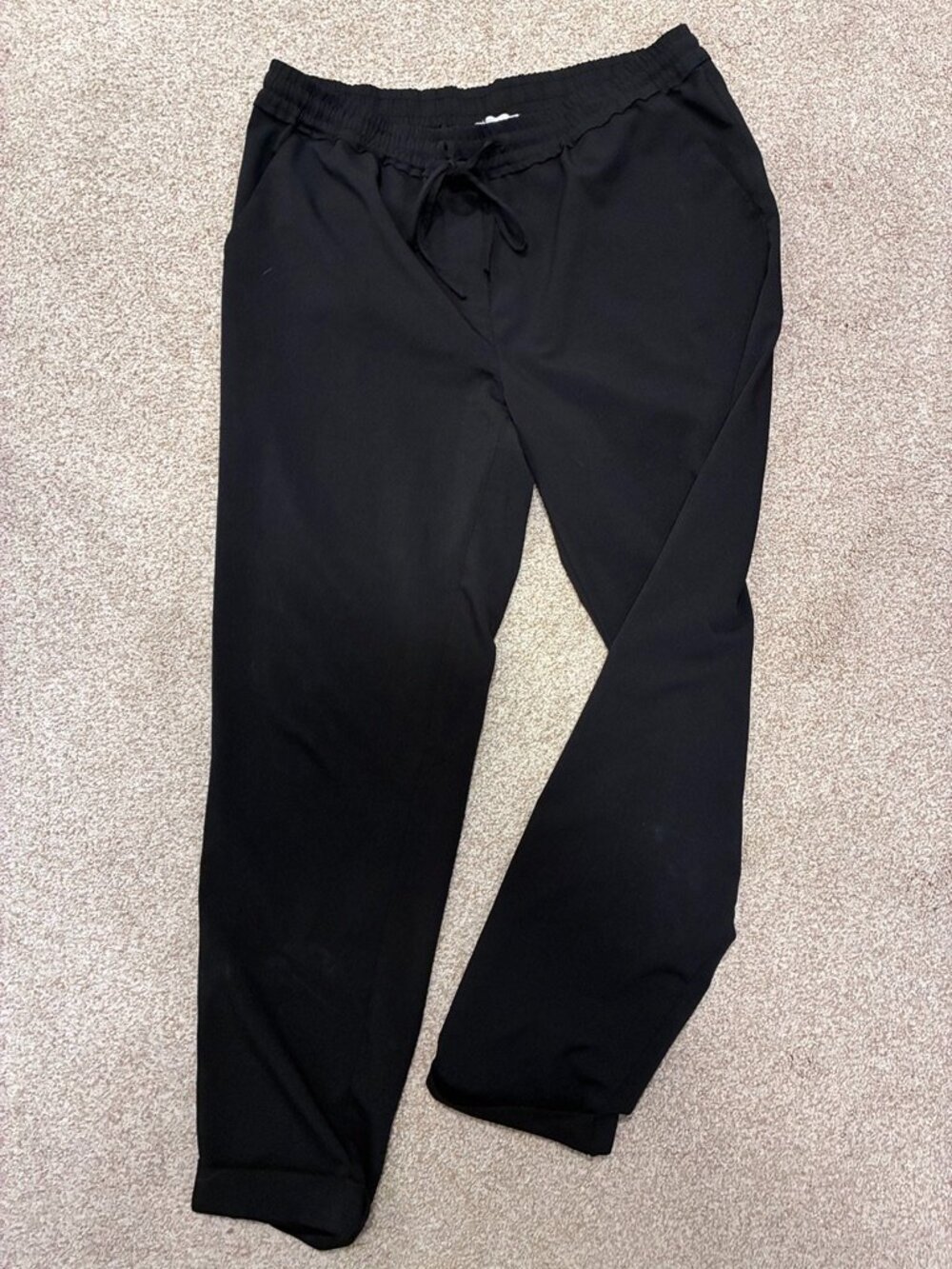 Daily Ritual Black Drawstring Jogger Pants – Large